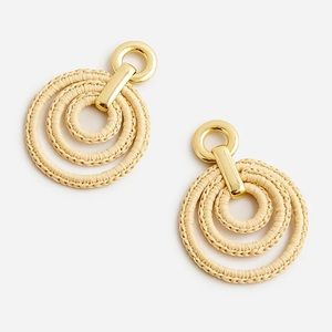 J Crew Layered raffia hoops NWT